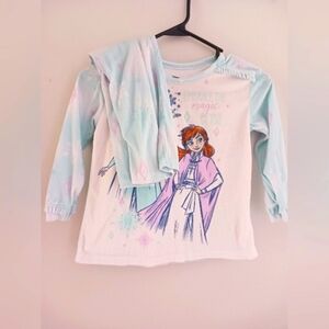 Disney EUC Frozen Kids Long Sleeve PJ's Shirt and Pants  Size 5